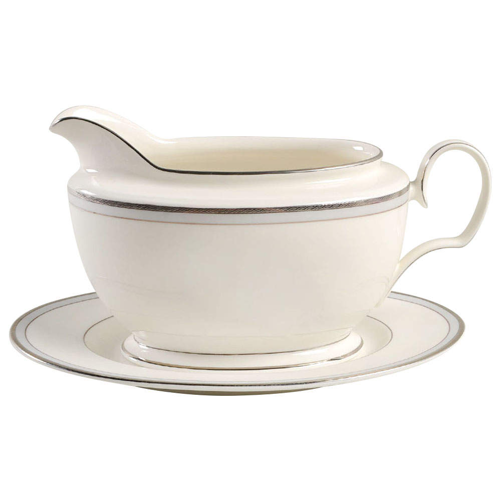 Aegean Mist Gravy Boat & Underplate by Noritake-1