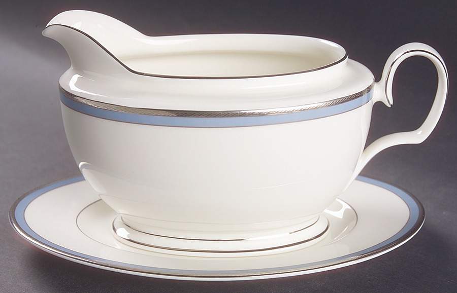 Aegean Sky Gravy Boat & Underplate by Noritake-1