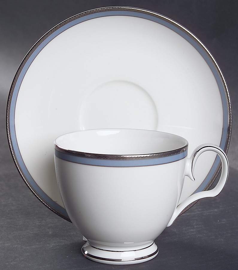 Aegean Sky Footed Cup & Saucer Set by Noritake-1