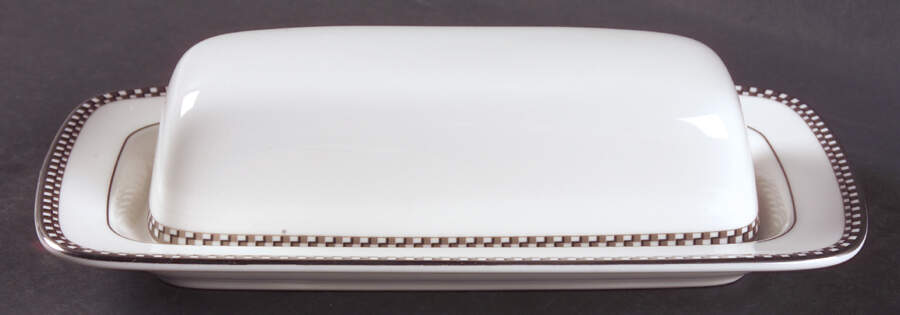 Cellini Platinum 1/4 Lb Covered Butter by Noritake-1