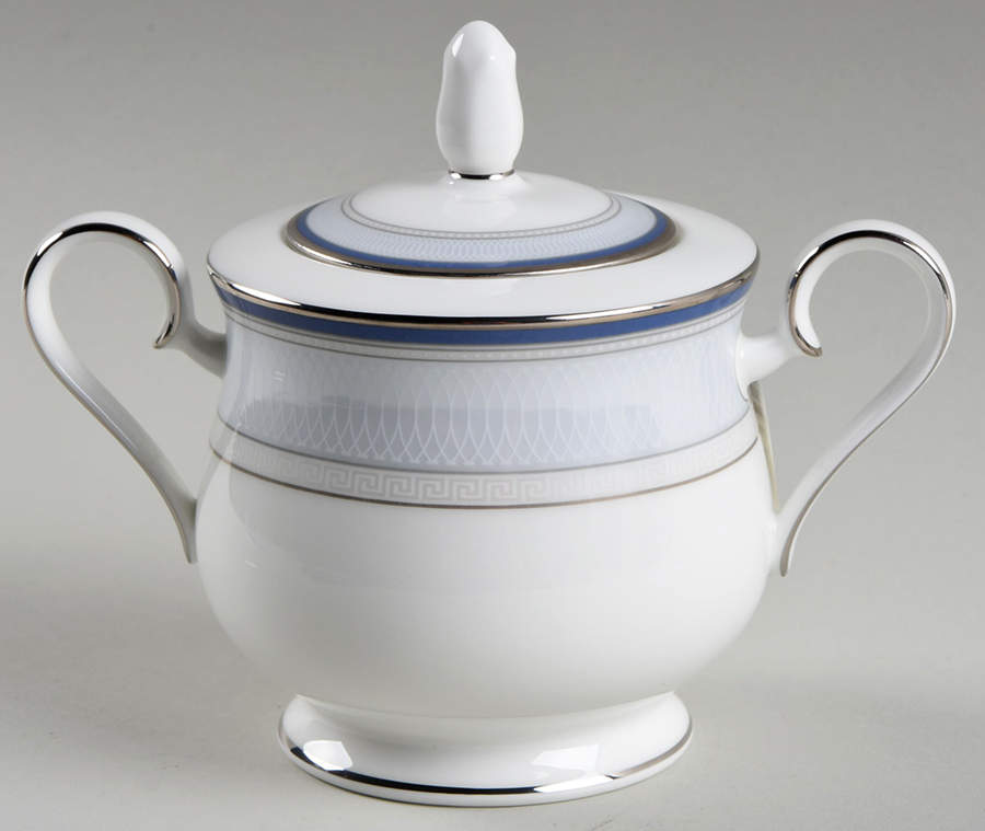 Crowne Platinum Sugar Bowl & Lid by Noritake-1