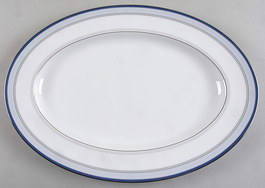 Crowne Platinum 16" Oval Serving Platter by Noritake-1