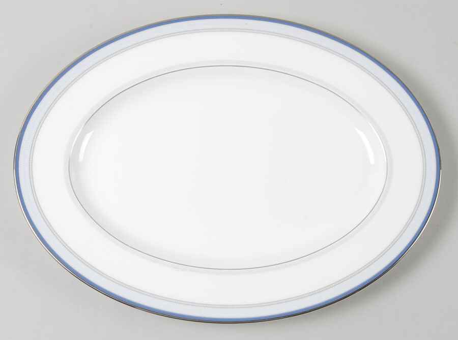 Crowne Platinum 12" Oval Serving Platter by Noritake-1