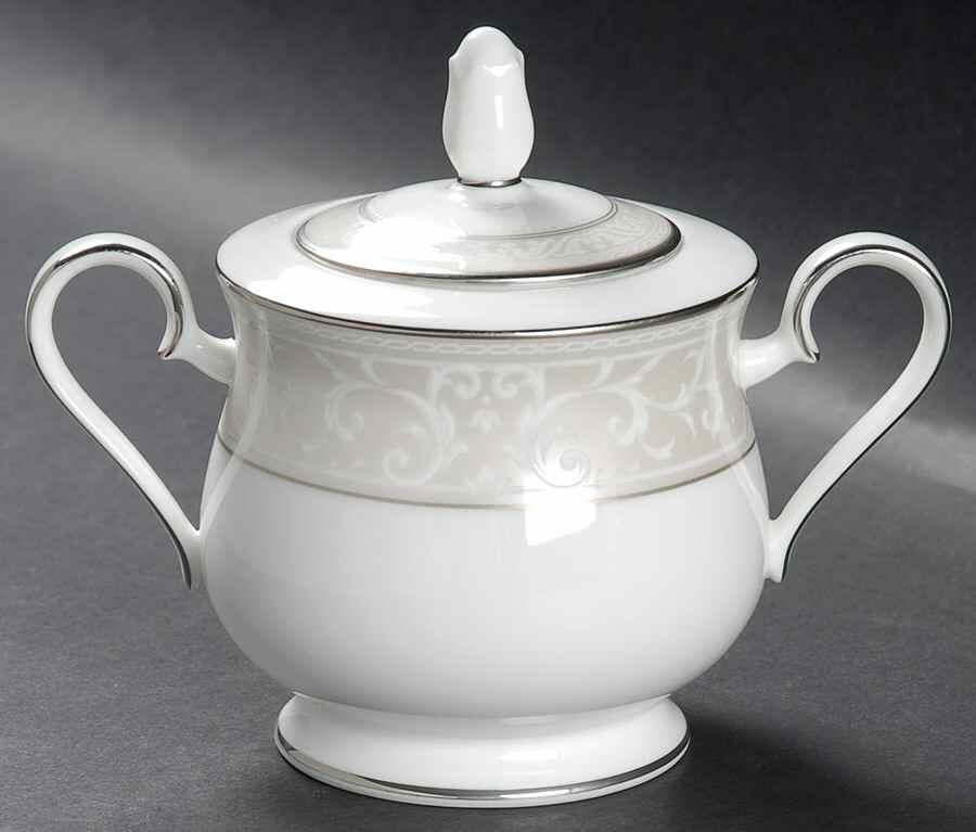 Montvale Platinum Sugar Bowl & Lid by Noritake-1