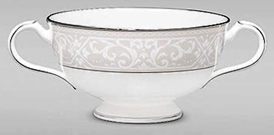 Montvale Platinum Footed Cream Soup Bowl by Noritake-1