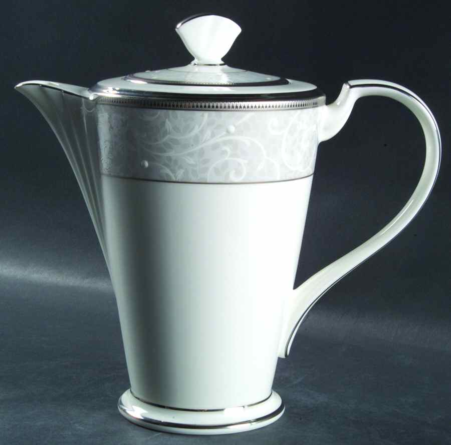 Lenore Platinum Coffee Pot & Lid by Noritake-1