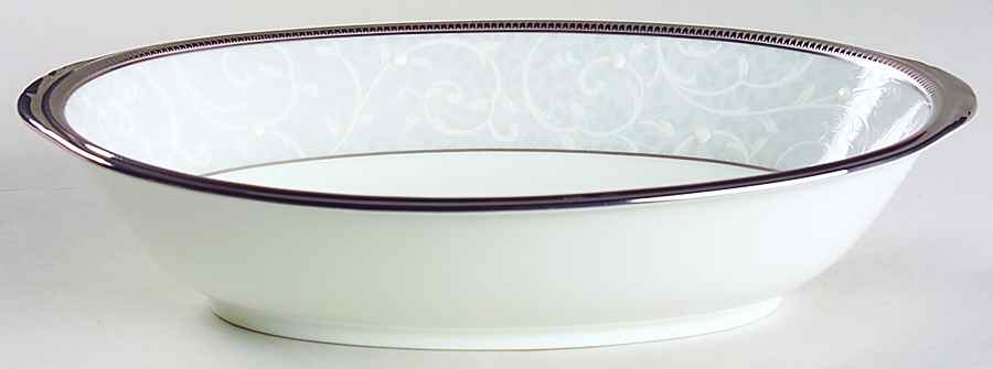 Lenore Platinum 10" Oval Vegetable Bowl by Noritake-1