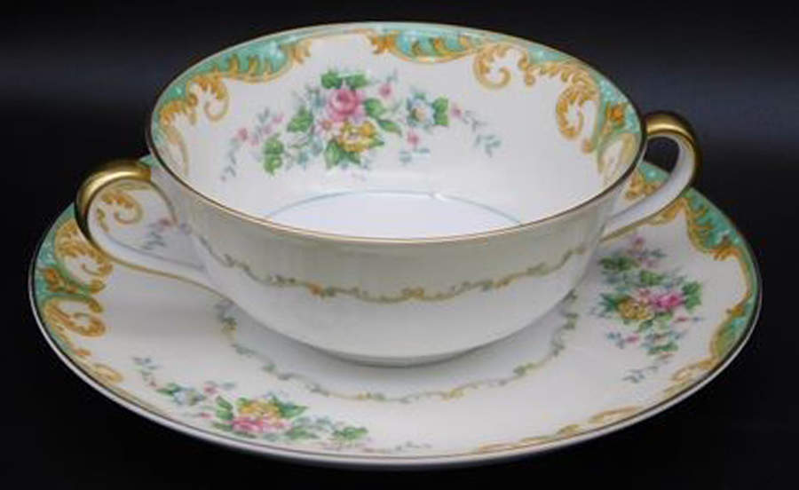 N2122 Footed Cream Soup Bowl & Saucer Set by Noritake-1