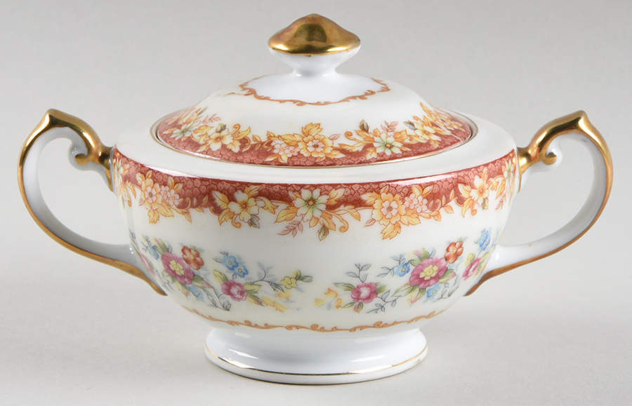 NAT46 Sugar Bowl & Lid by National China-1
