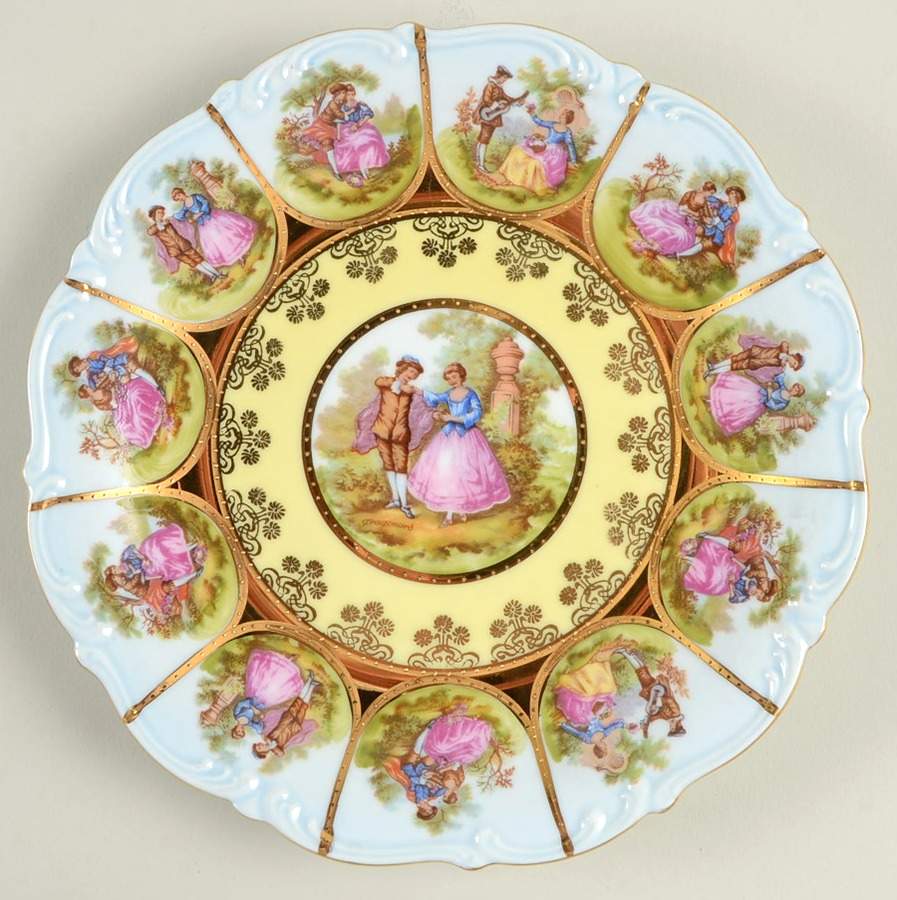 Love Story Scalloped Salad Plate by NC West Germany-1