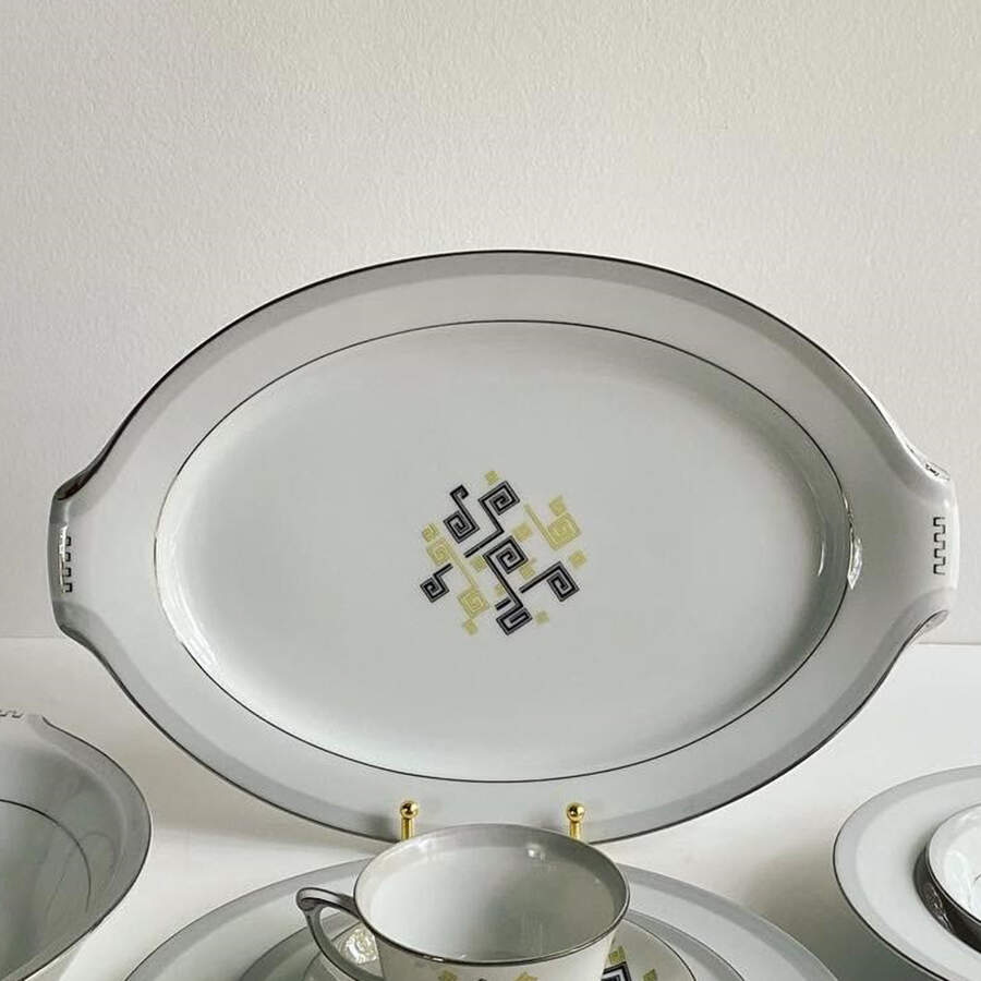 Camille 15" Oval Serving Platter by Narumi-1