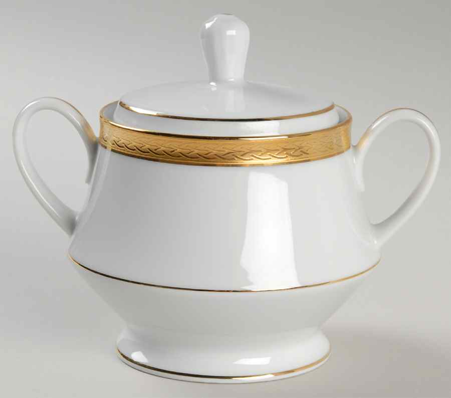 Queen's Gold Sugar Bowl & Lid by Noritake-1