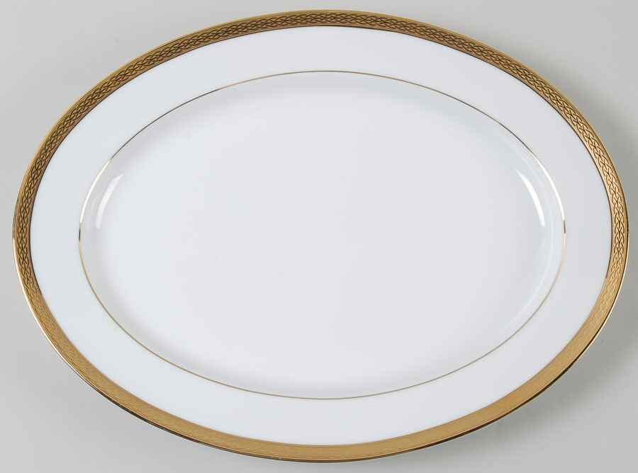 Queen's Gold 13" Oval Serving Platter by Noritake-1