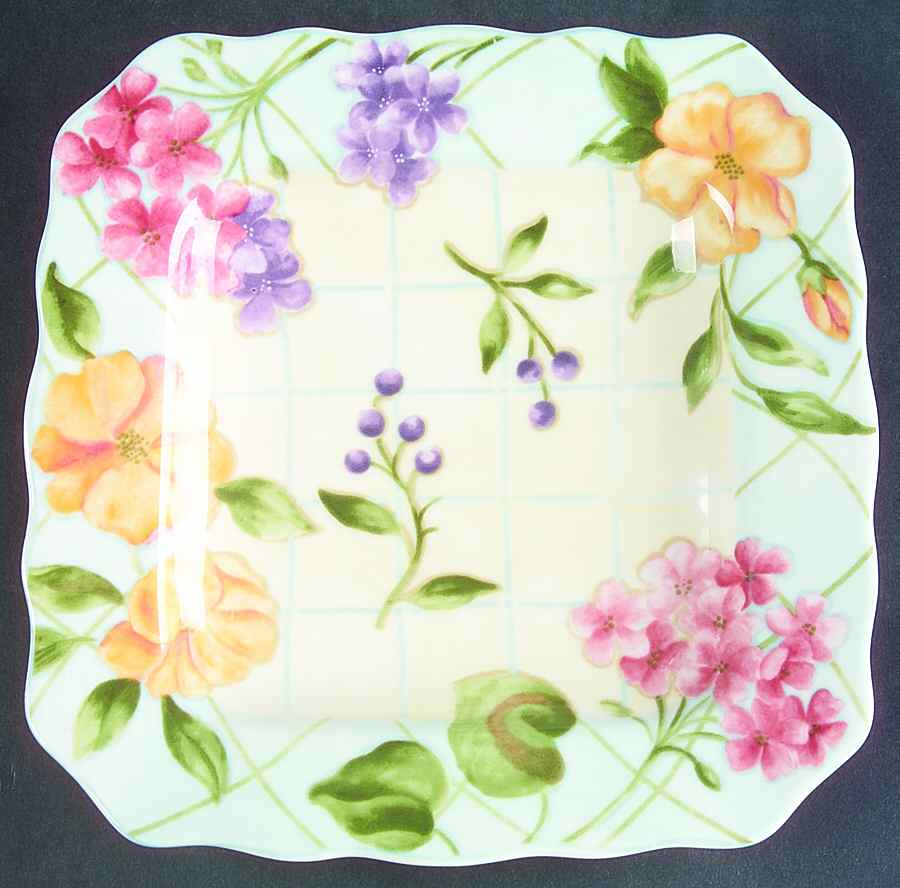 Garden Trellis Square Salad Plate by Noble Excellence-1