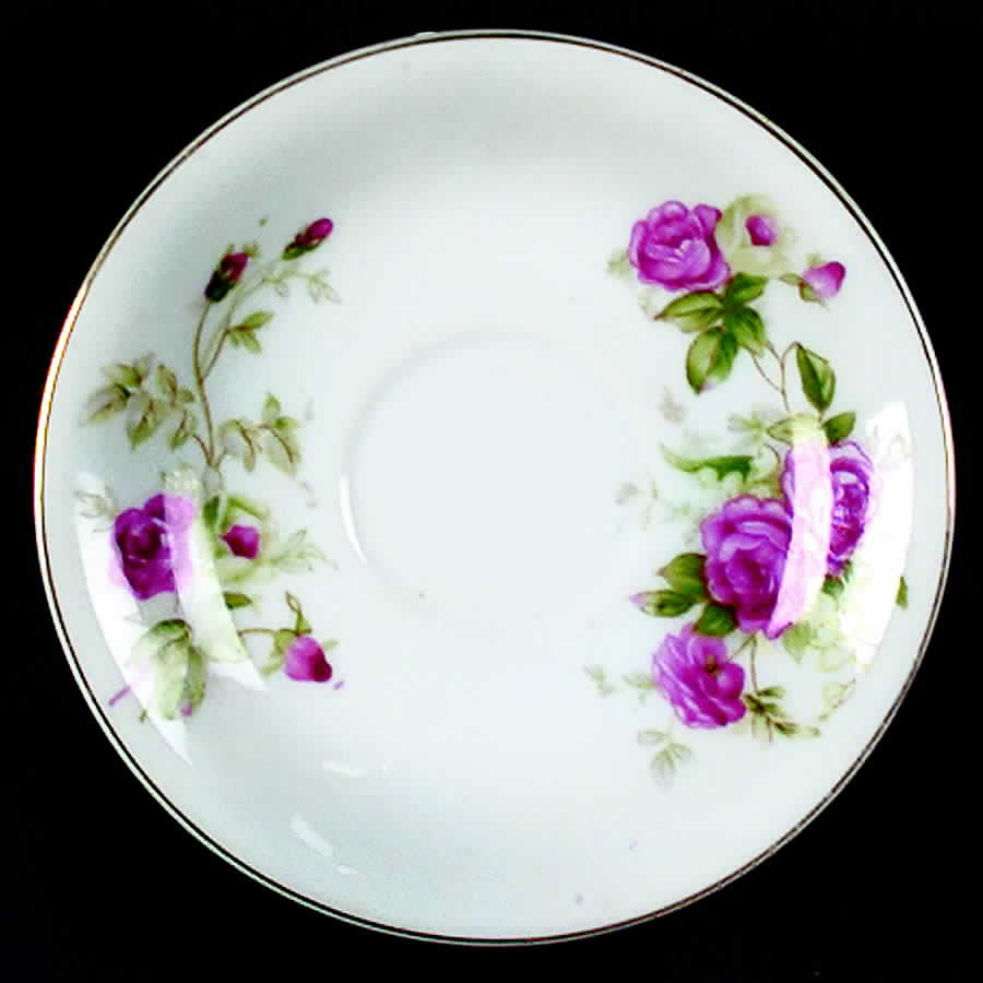 French Rose Saucer for Demitasse Cup by Norcrest-1