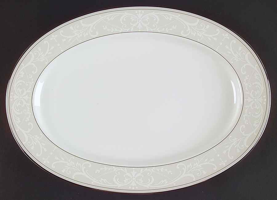 Pearl Symphony 14" Oval Serving Platter by Nikko-1