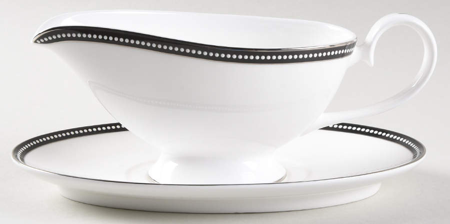 Midnight Pearl Gravy Boat & Underplate by Nikko-1