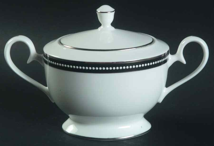 Midnight Pearl Sugar Bowl & Lid by Nikko-1