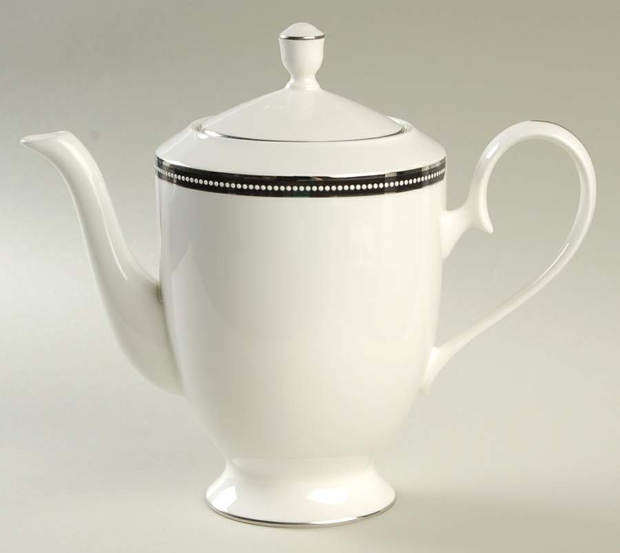 Midnight Pearl Tea/Coffee Pot & Lid by Nikko-1