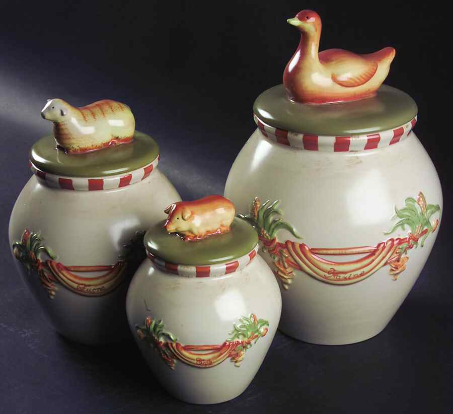 Country Market Accessories (3 Piece) Canister Set (Box Set) by Nikko-1