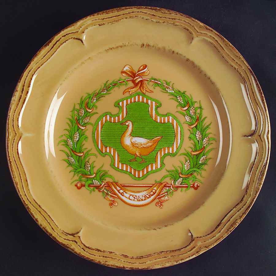 Country Market Antique Brown Accent Luncheon Plate by Nikko-1