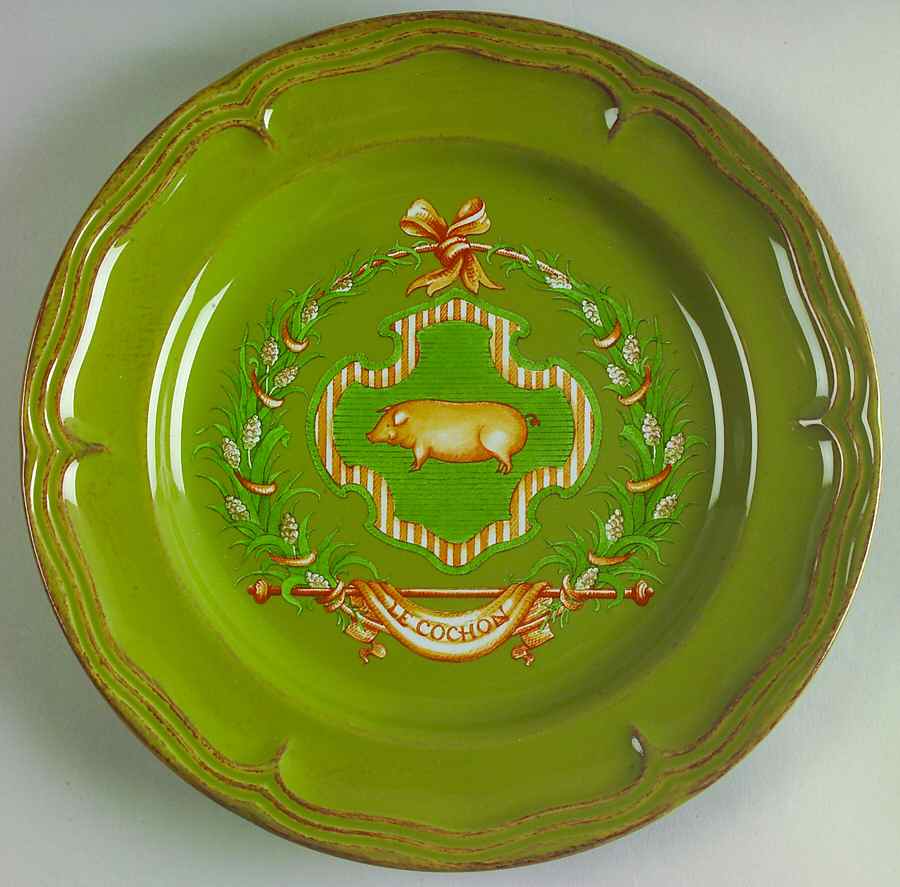 Country Market Sage Green Accent Luncheon Plate by Nikko-1