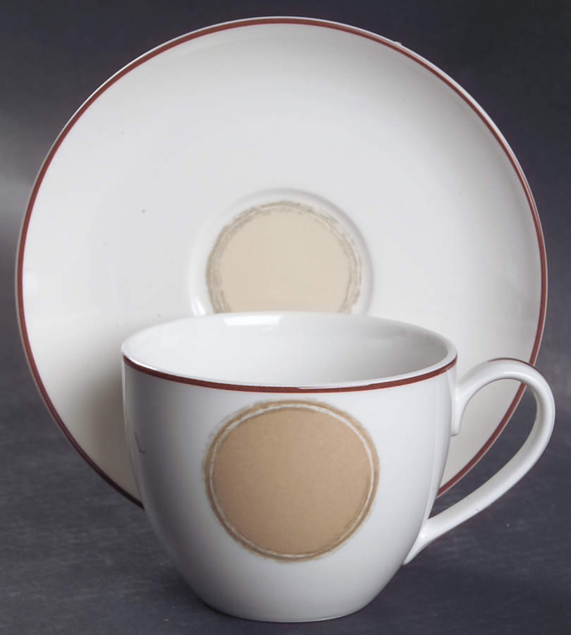Mocha Java Flat Cup & Saucer Set by Noritake-1