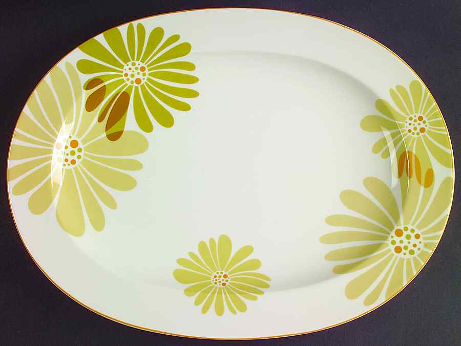 Serene Meadow 14" Oval Serving Platter by Noritake-1