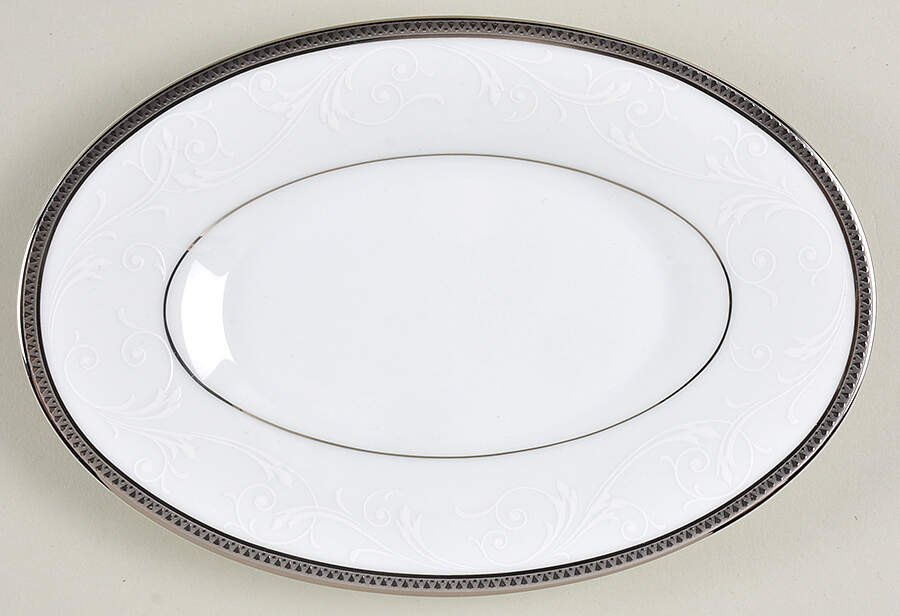Regina Platinum Relish/Butter Tray by Noritake-1