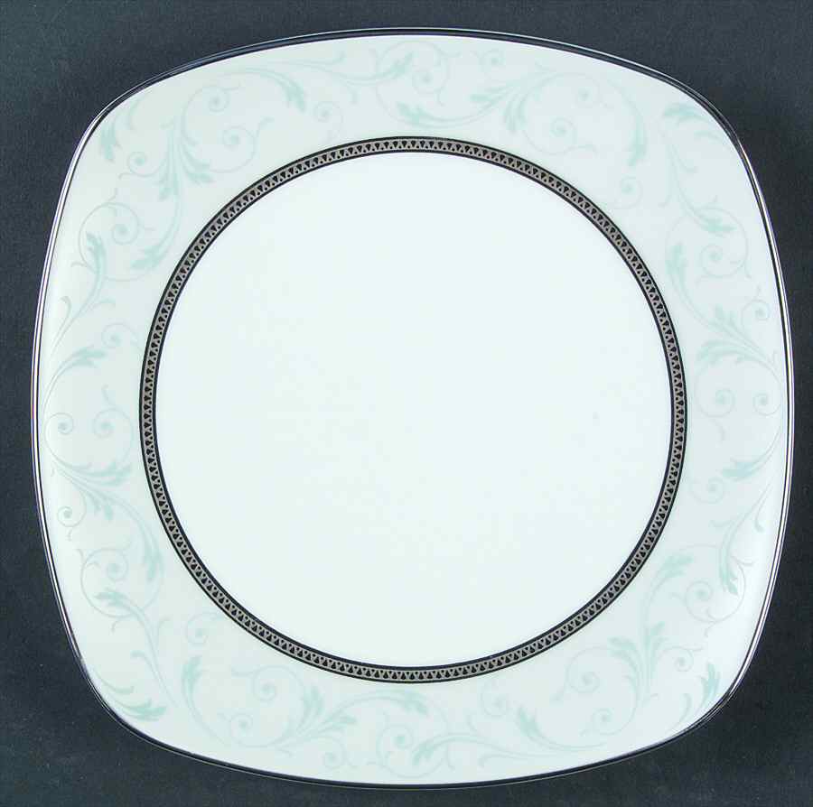 Regina Platinum Square Accent Luncheon Plate by Noritake-1