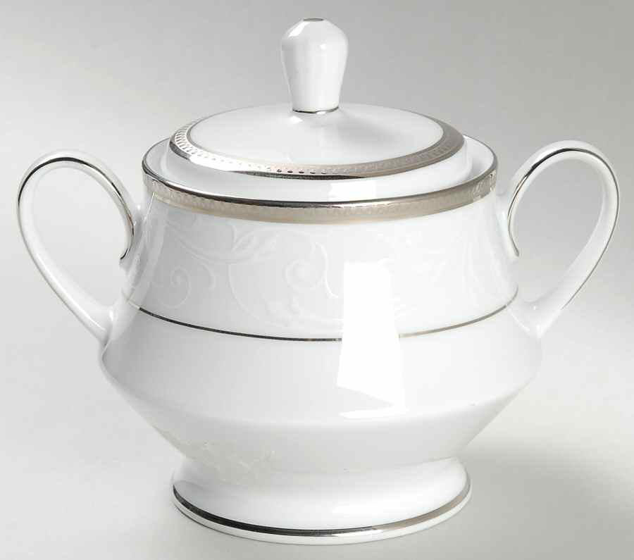Regina Platinum Sugar Bowl & Lid by Noritake-1