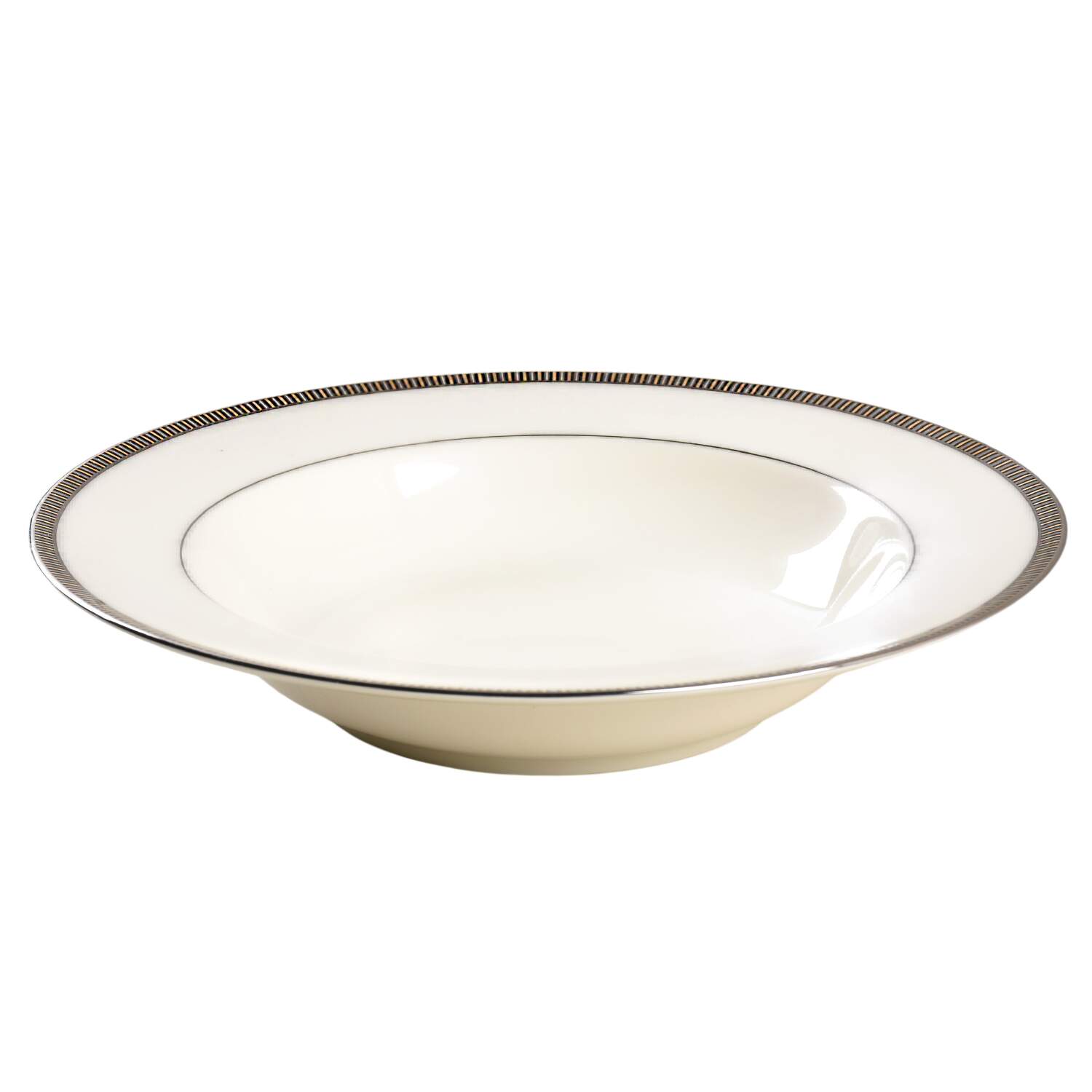 Sorrento Platinum Large Rim Soup Bowl by Noritake-1