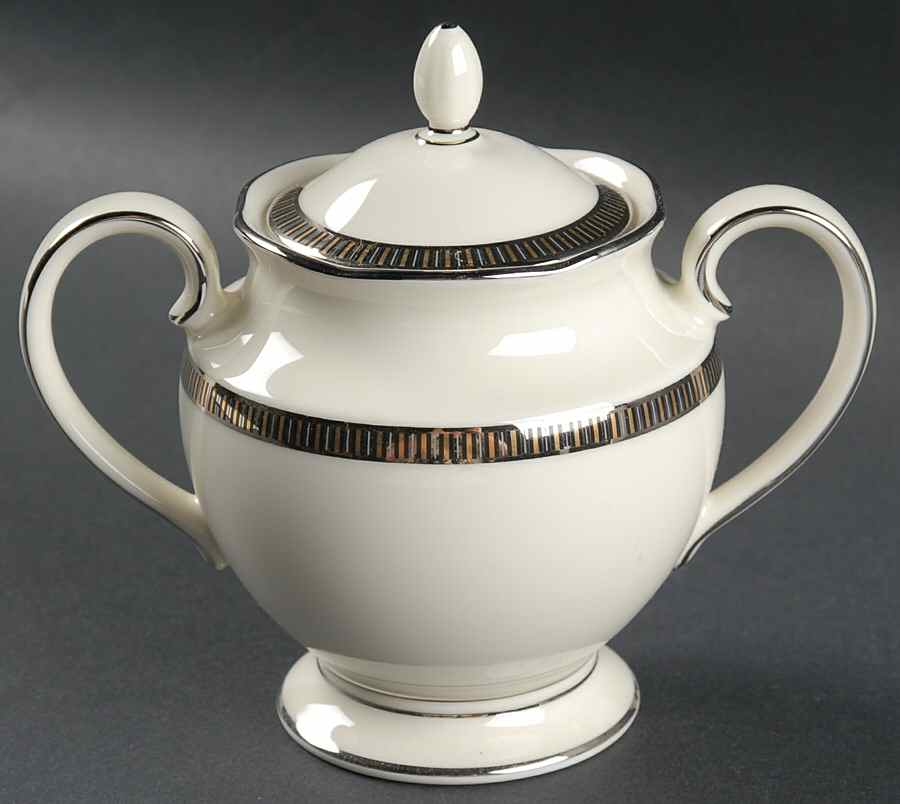 Sorrento Platinum Sugar Bowl & Lid by Noritake-1