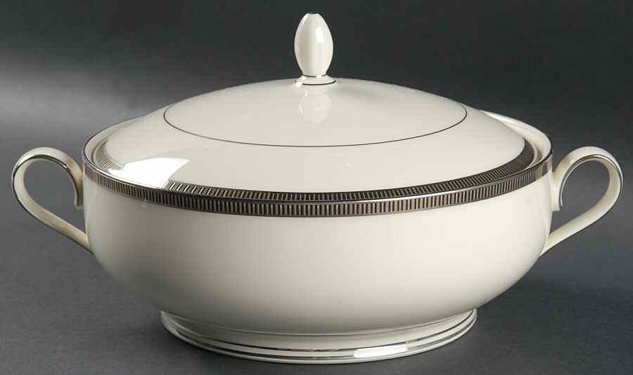 Sorrento Platinum Round Covered Vegetable by Noritake-1