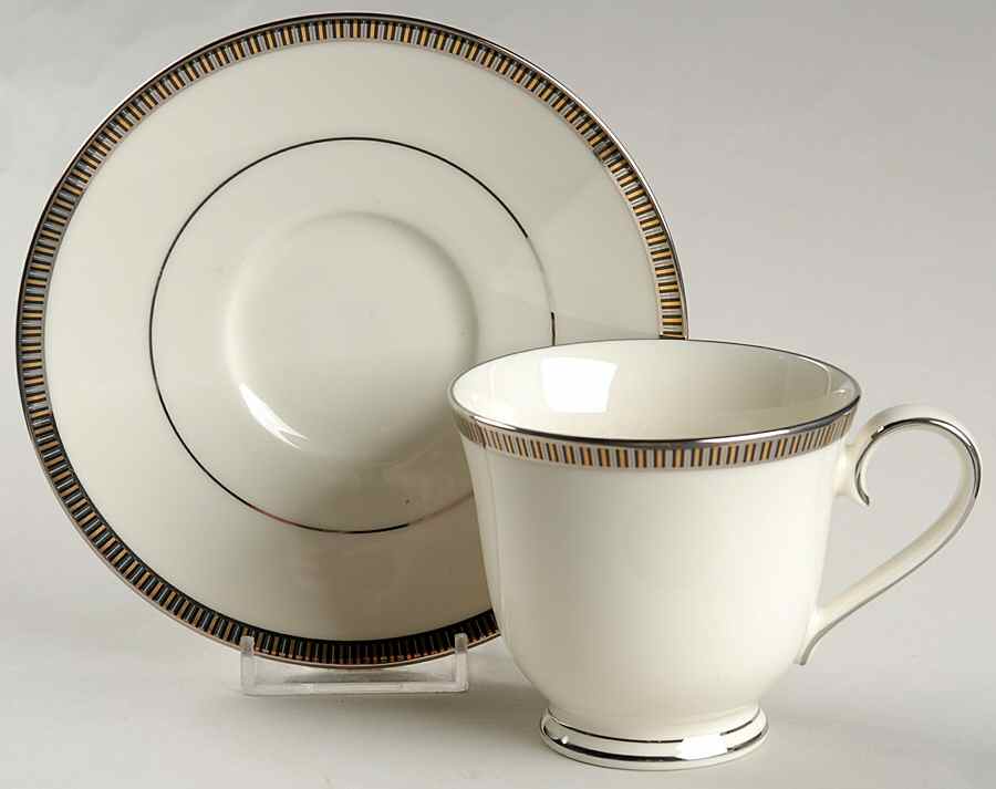 Sorrento Platinum Footed Cup & Saucer Set by Noritake-1