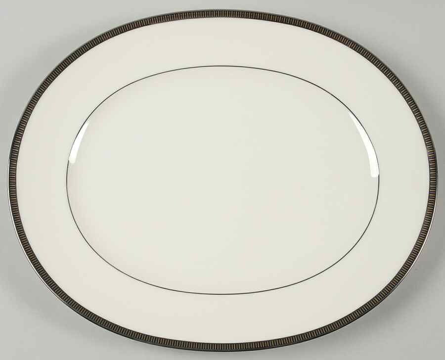 Sorrento Platinum 13" Oval Serving Platter by Noritake-1