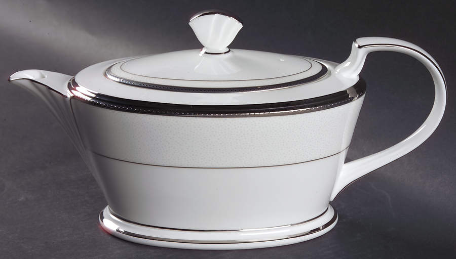 Champagne Pearls Teapot & Lid by Noritake-1