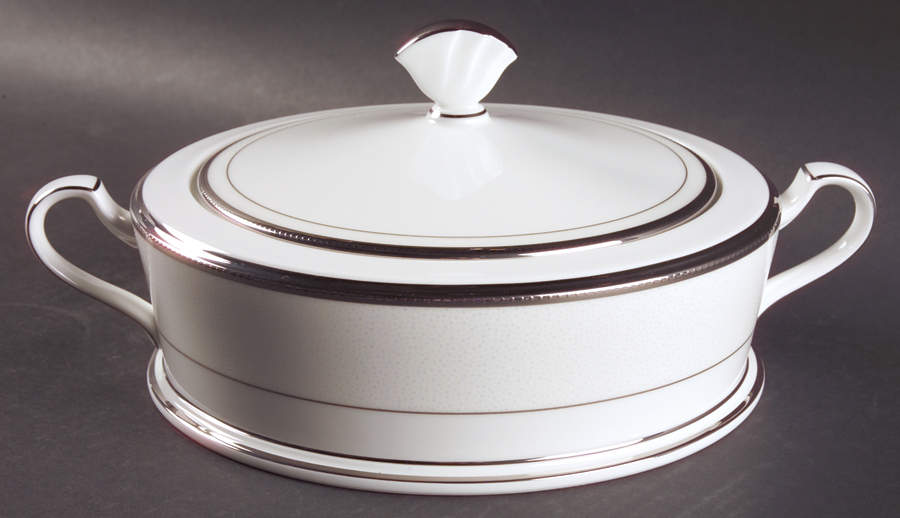 Champagne Pearls Round Covered Vegetable by Noritake-1