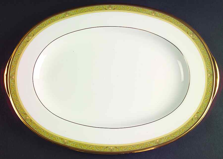 Golden Pageantry 14" Oval Serving Platter by Noritake-1