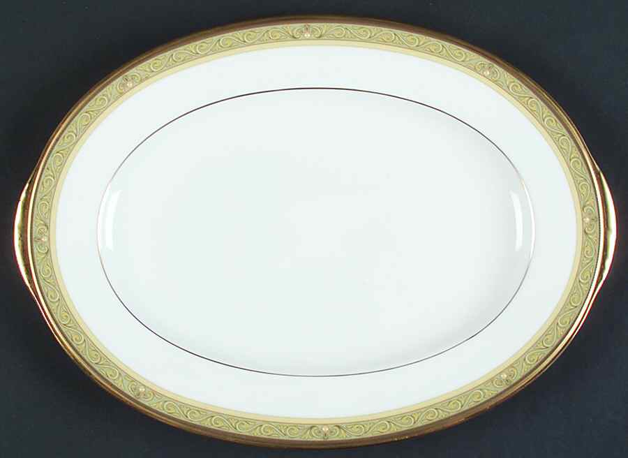 Golden Pageantry 12" Oval Serving Platter by Noritake-1