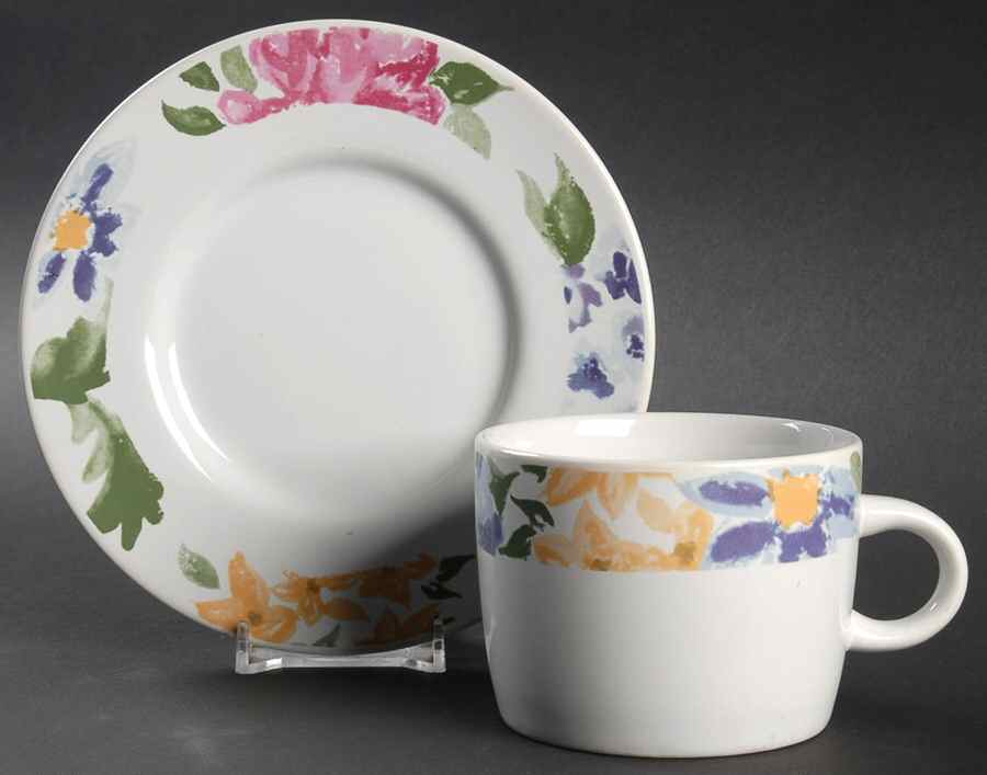 Tempo Flat Cup & Saucer Set by Newcor-1
