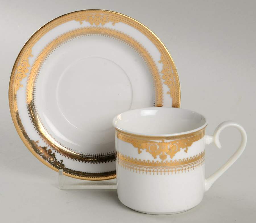NAV1 Flat Demitasse Cup & Saucer Set by A Sevre-1