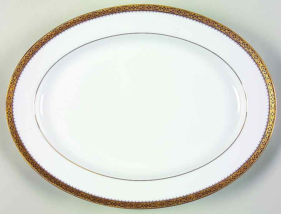 Essex Gold 13" Oval Serving Platter by Noritake-1