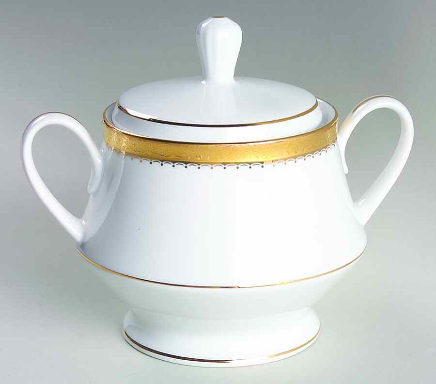 Essex Gold Sugar Bowl & Lid by Noritake-1