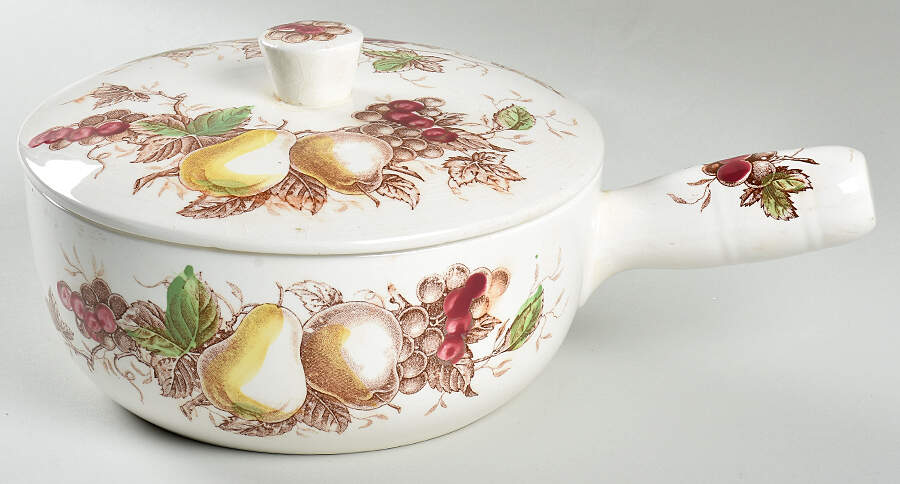 Fruit Arbor 2 Qt Round Covered Casserole by Nasco (Japan)-1