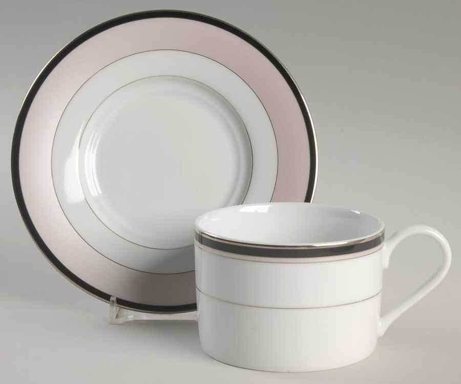 Sabrina Flat Cup & Saucer Set by Nikko-1
