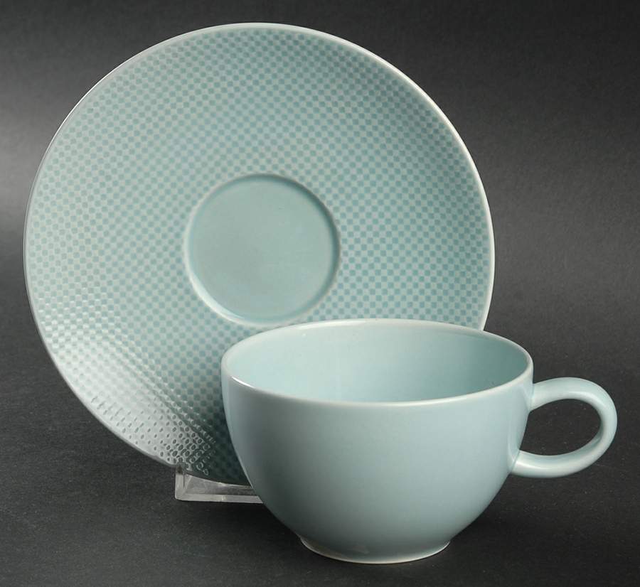 Metro Ocean (Blue) Flat Cup & Saucer Set by Nikko-1