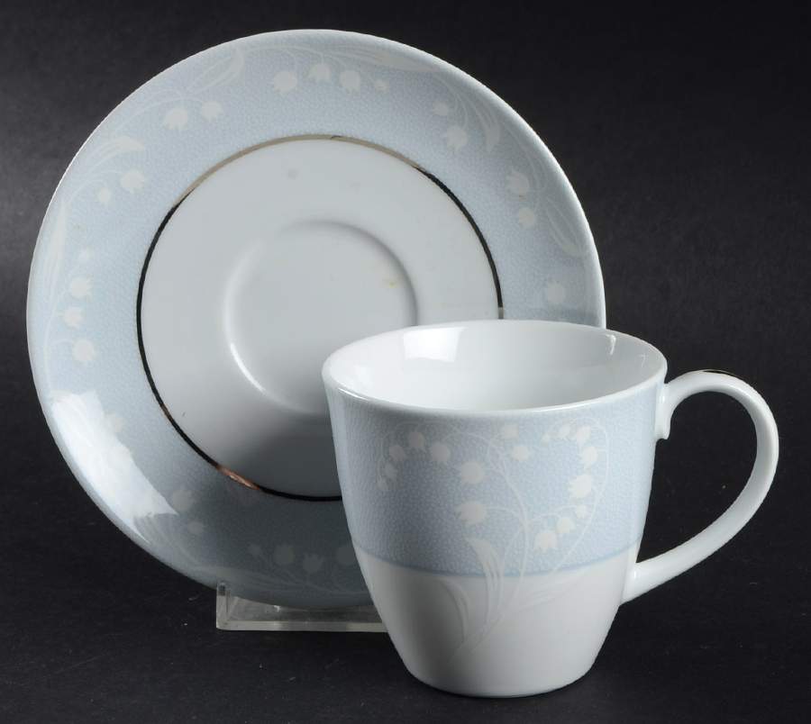 Chantelle Blue Flat Cup & Saucer Set by Noritake-1