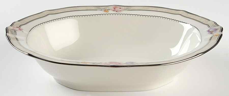 Avery Platinum 10" Oval Vegetable Bowl by Noritake-1