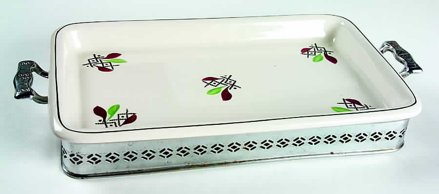 Cross Stitch 13"  Rectangular Baker by Nasco China (USA)-1
